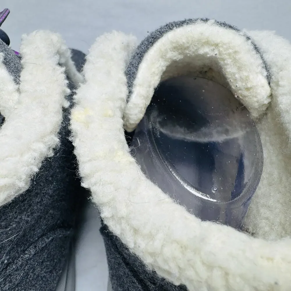 Ryka Everest Ankle Boots Womens Size 10 M Gray Faux Shearling Lined‎ Lightweight